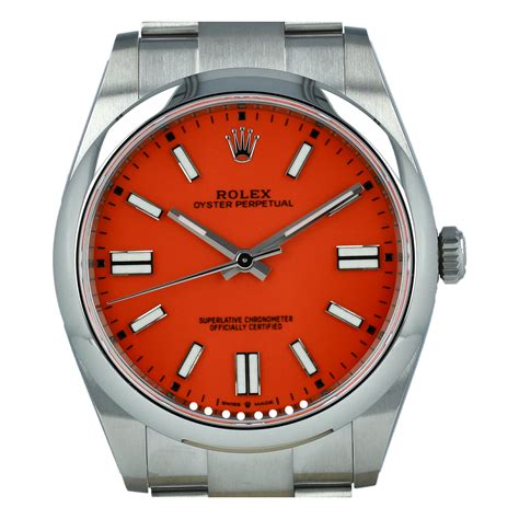 rolex oyster perpetual coral dial|Rolex Oyster Perpetual price range.